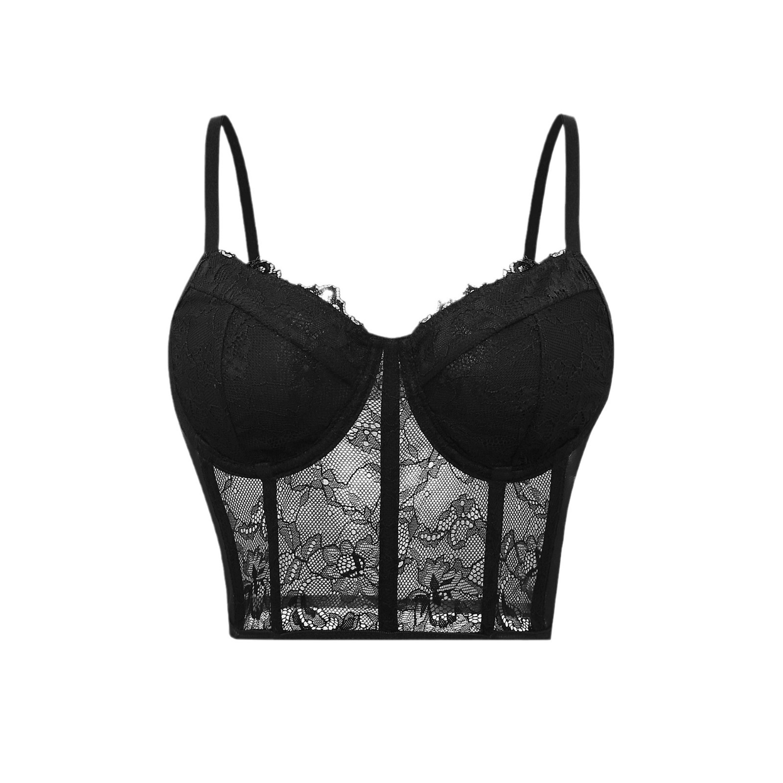 Sheer Mesh Bra - Soutien-gorge push up en maille semi-transparente