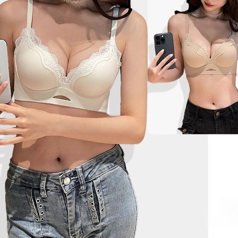 T Shirt Bra Seamless - Bralette élégante en dentelle mate, bonnet