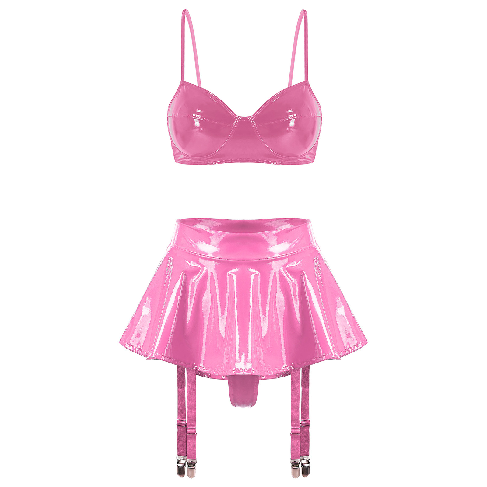 Underwire Bra Padded - Ensemble Clubwear Femme Effet Mouillé en