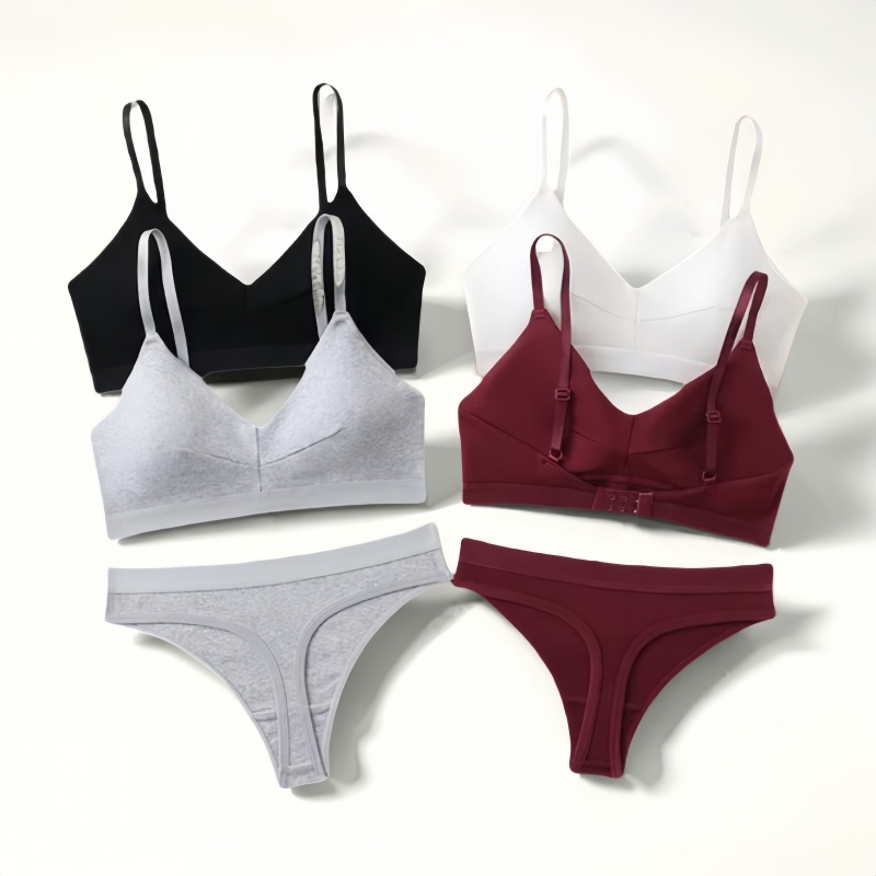 Cotton Bra Everyday - Confort coton soutien-gorge culotte ensemble femmes