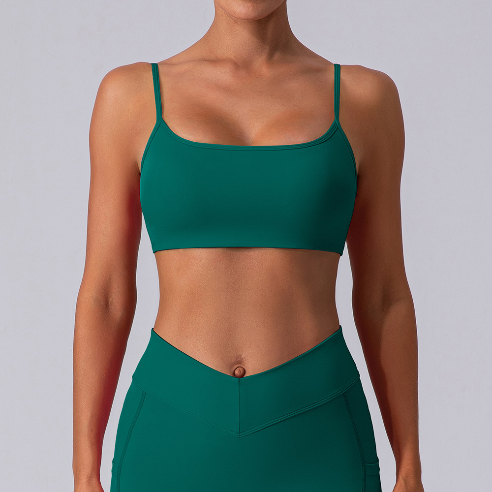 Sports Bra Racerback - Femmes Sport soutien-gorge antichoc Fitness hauts
