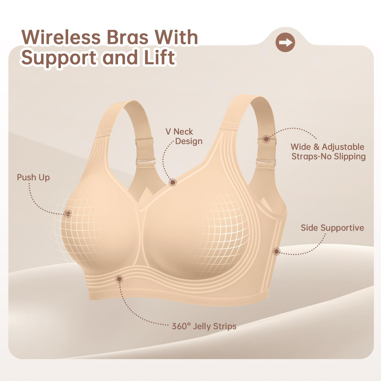 Soutien-gorge sans fil grande  - Full Coverage Bra avis et prix