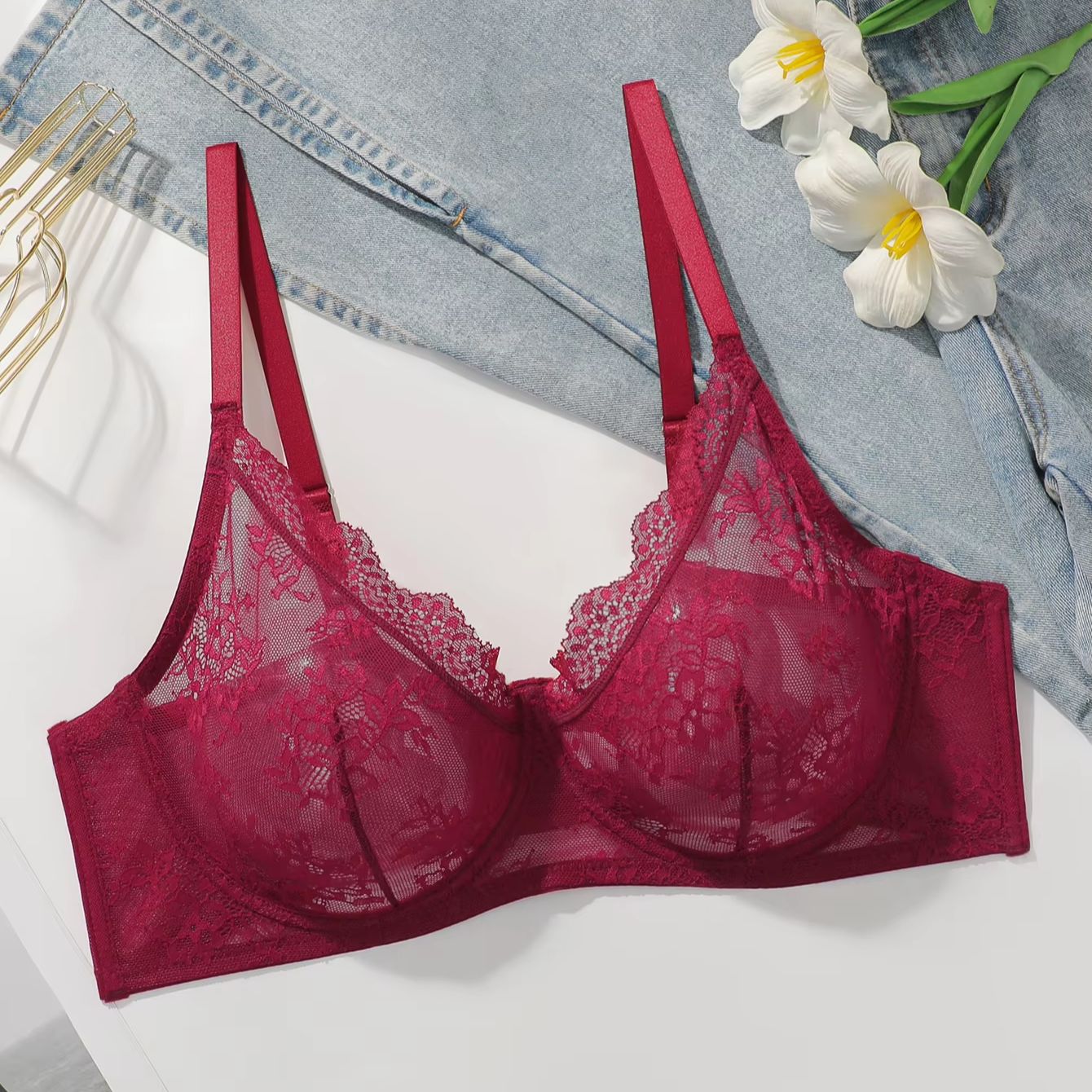 Soutien-gorge transparent en d - Full Coverage Bra avis et prix