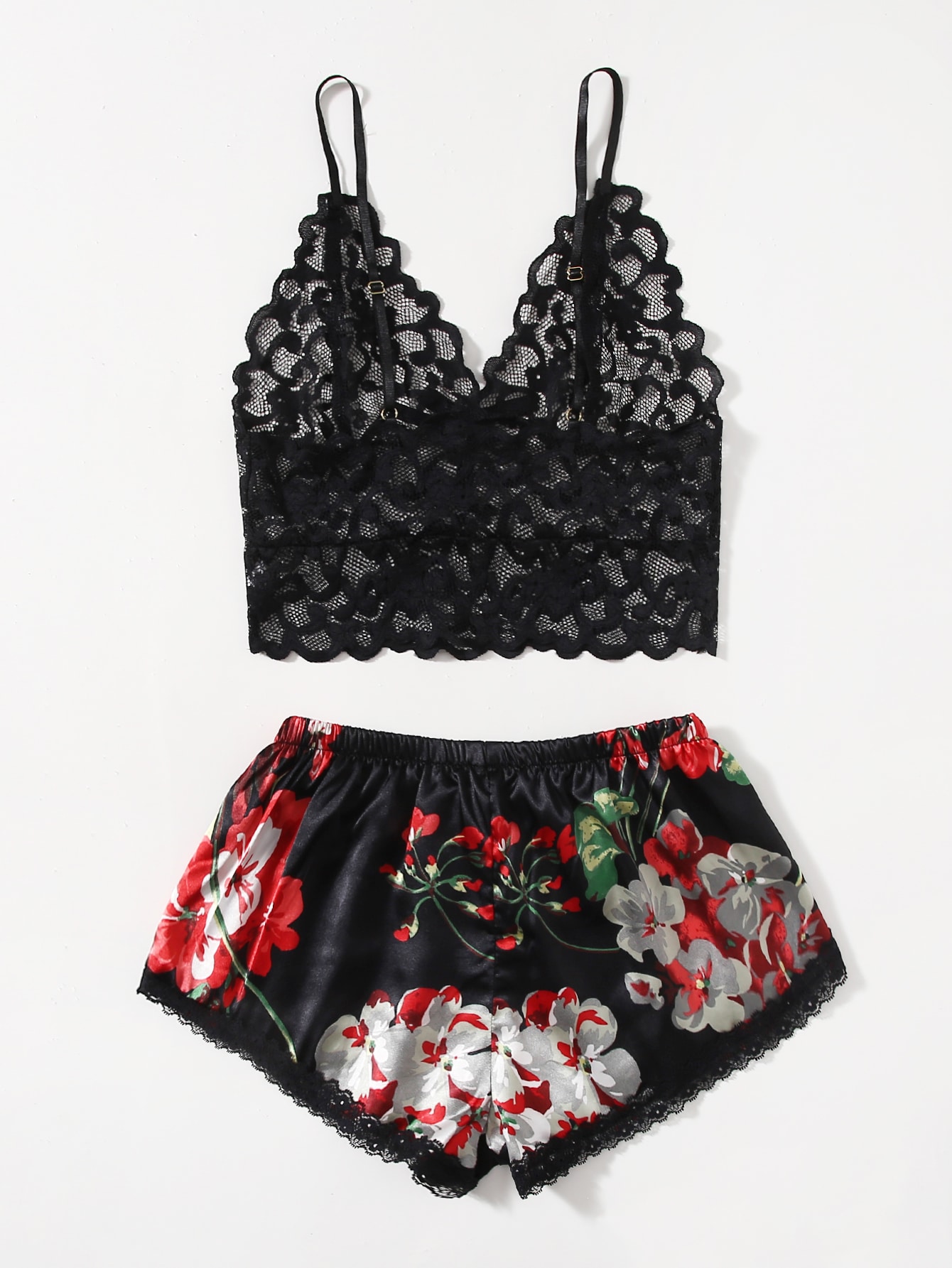 Ensemble de pyjama en dentelle - Lace Bralette Set avis et prix