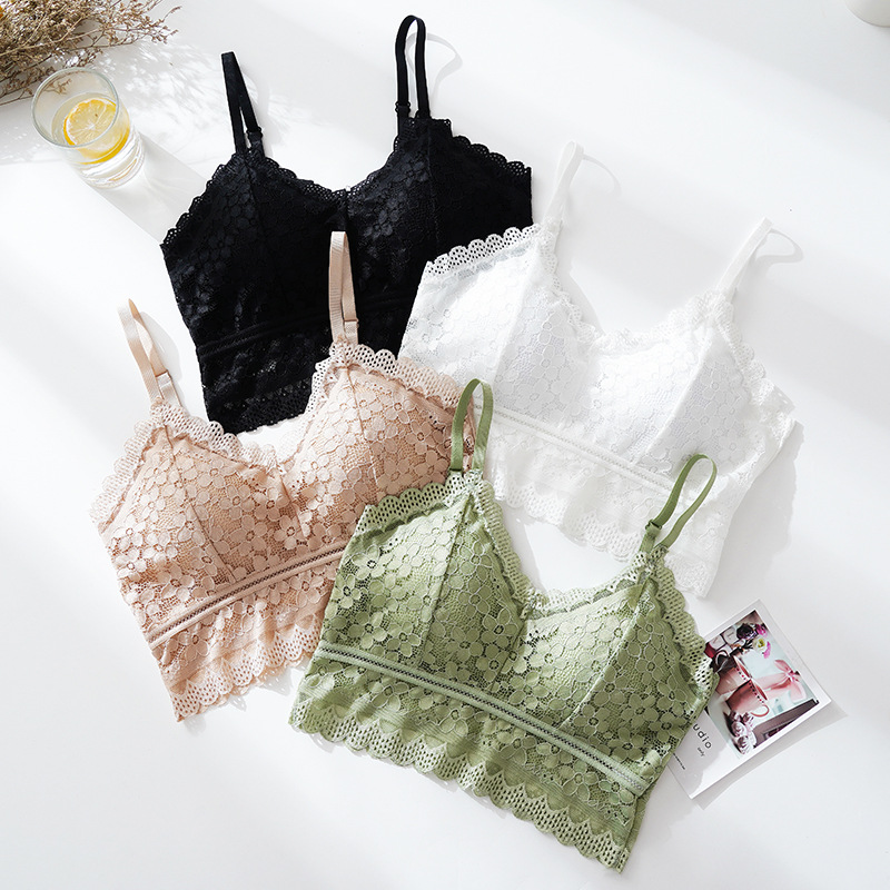 Soutien-gorge camisole sans co - Lace Bralette Set avis et prix